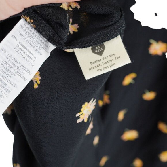 NWT Madewell Drapey V-Neck Button-Back Top in French Daisies Sz XS - Picture 13 of 15